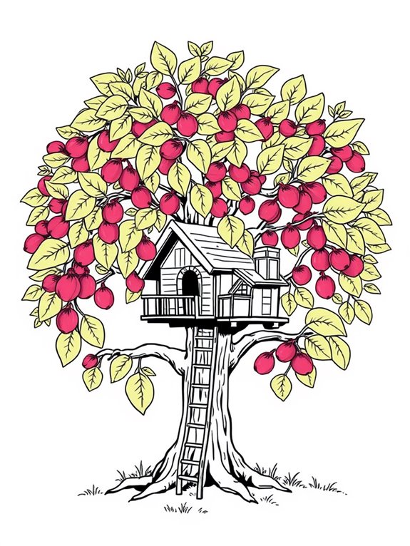 charming treehouse in fig tree