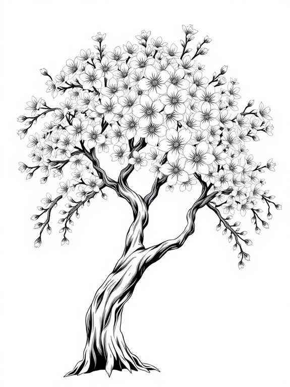 cherry blossom tree illustration