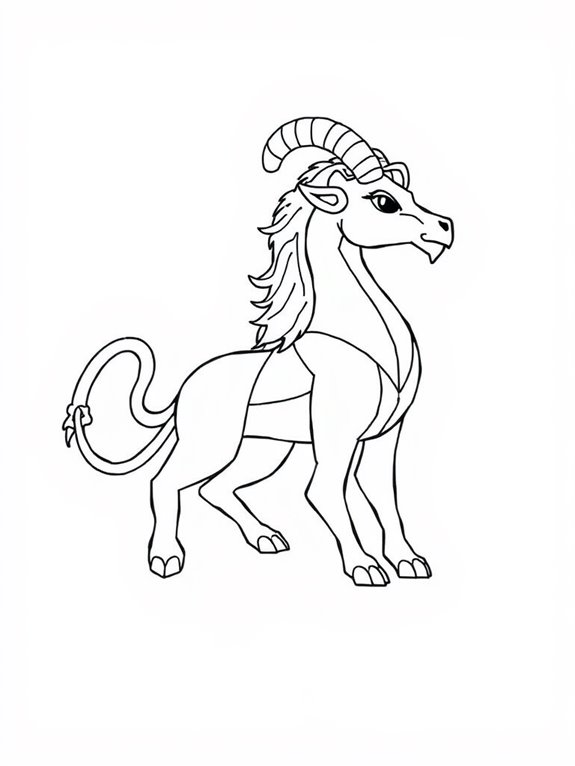 chimera coloring page design