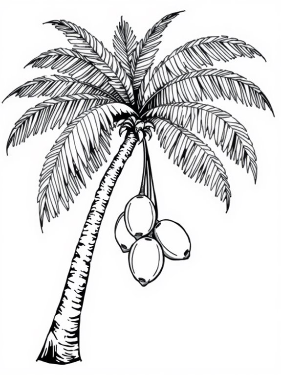 coconut tree with coconuts