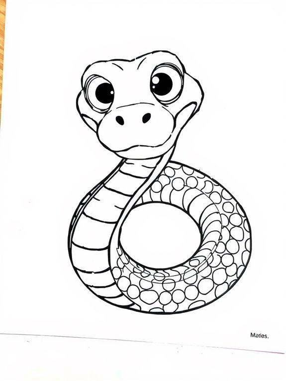 coiled snake with eyes