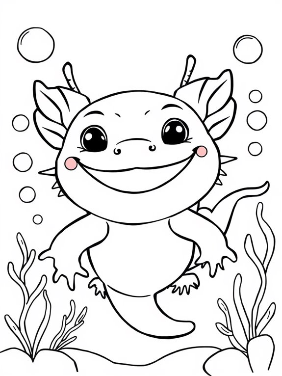 colorful axolotl art