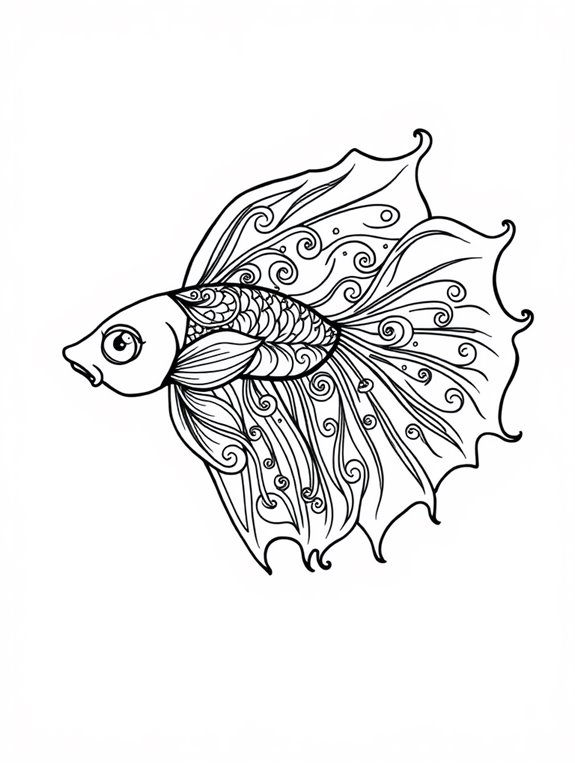 colorful betta fish design