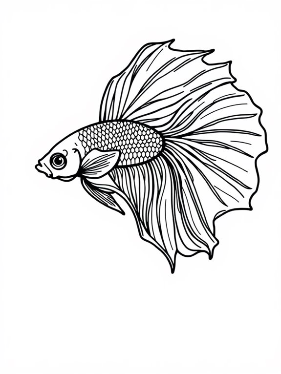 colorful betta fish illustration