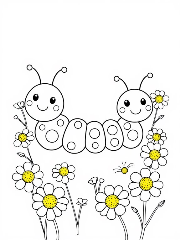 colorful chamomile caterpillar fun