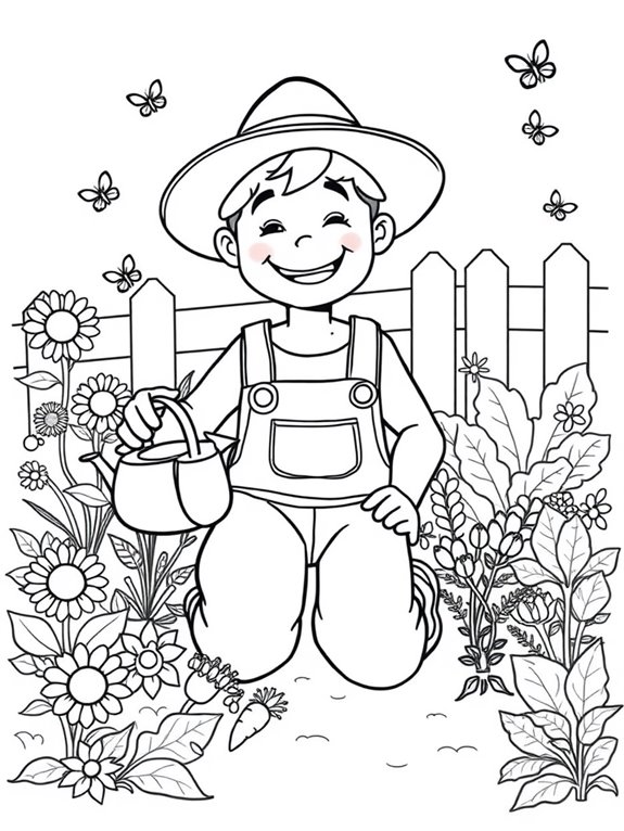 colorful gardening fun activity