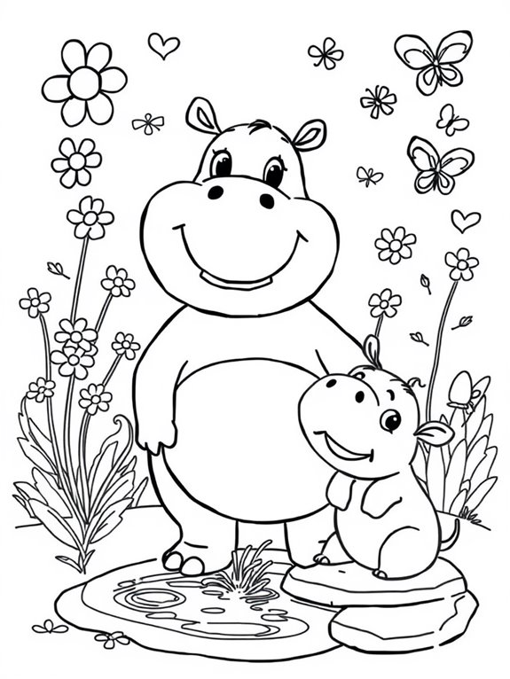 colorful hippos for kids