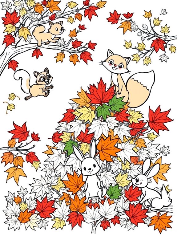 colorful maple animal fun