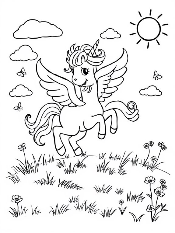 colorful pegasus for kids