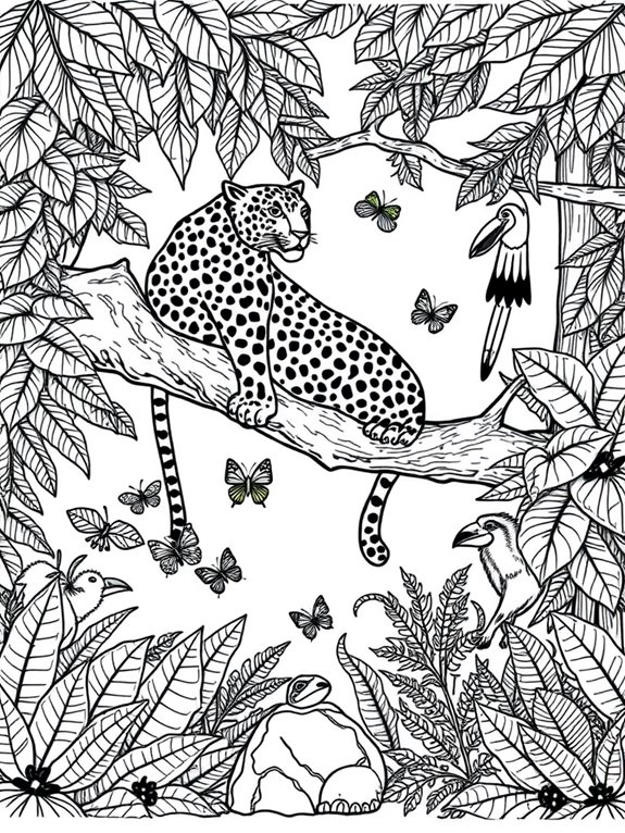 colorful rainforest animal illustrations