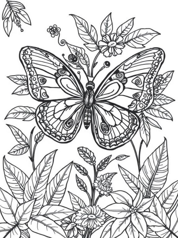 colorful rainforest butterfly art