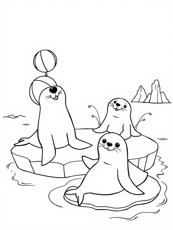 colorful seals for kids