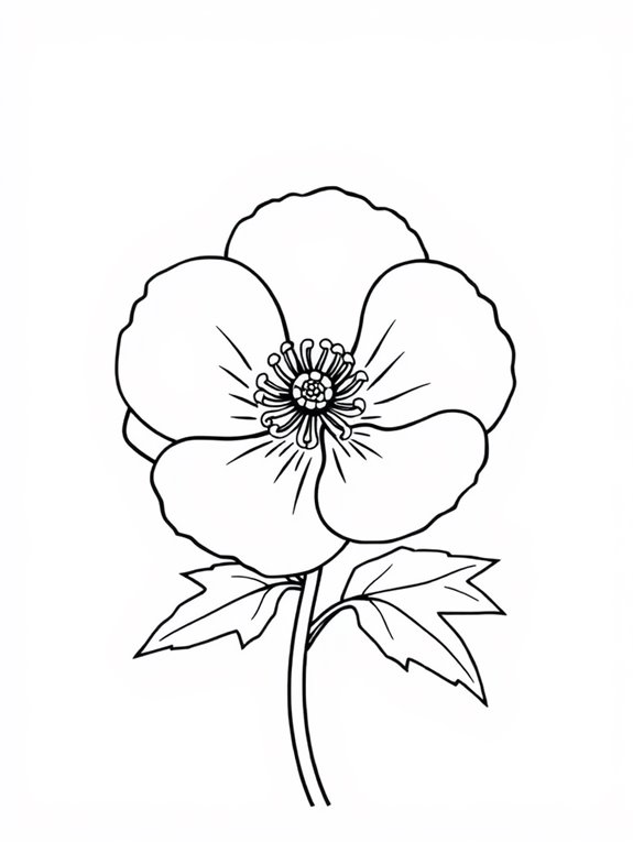 coloring page for anemones