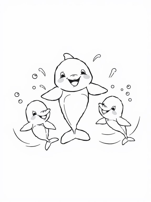 coloring page for dolphins