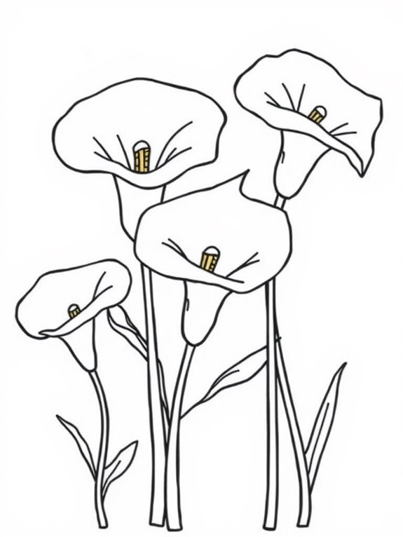 coloring page for lilies