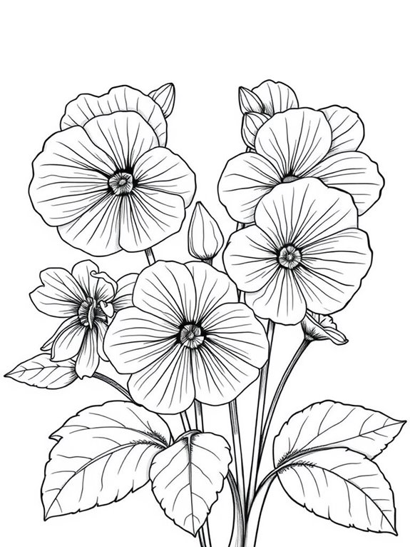 coloring page for primroses