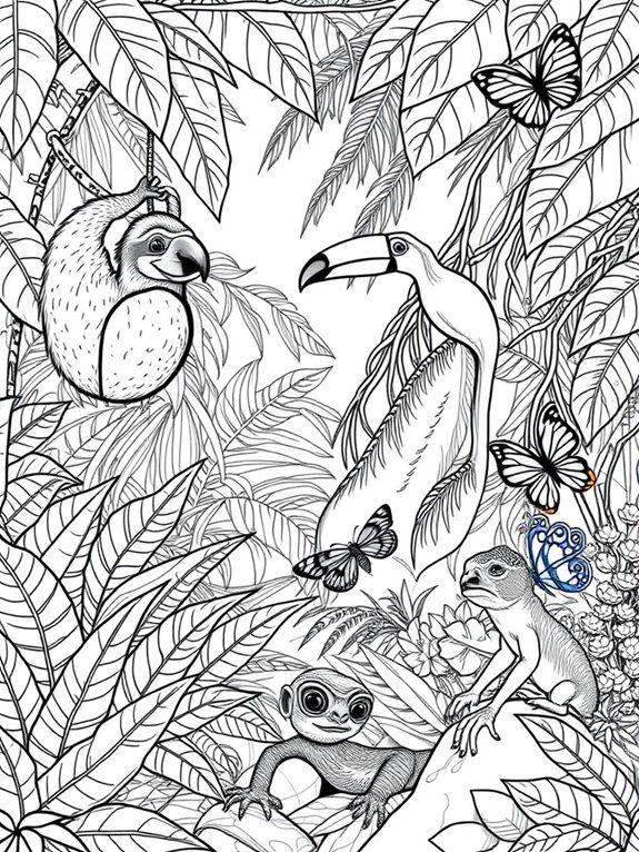 coloring page of animals