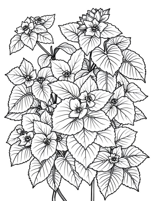 coloring page of begonias