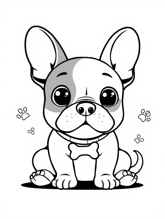 coloring page of bulldog