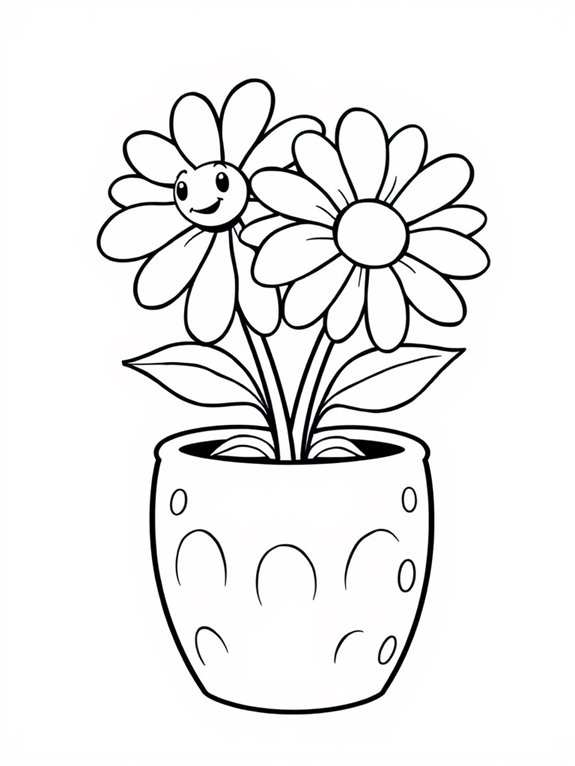 coloring page of chamomile