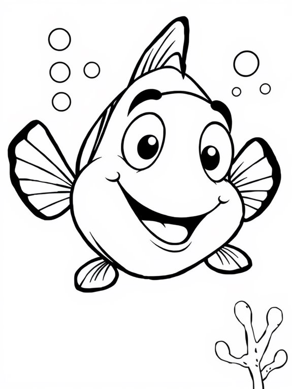 coloring page of clownfish