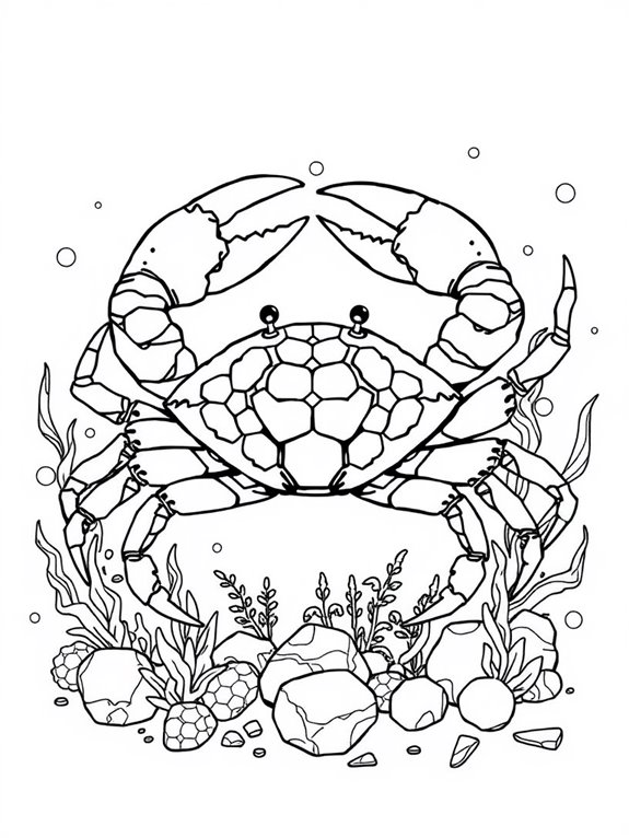 coloring page of crab