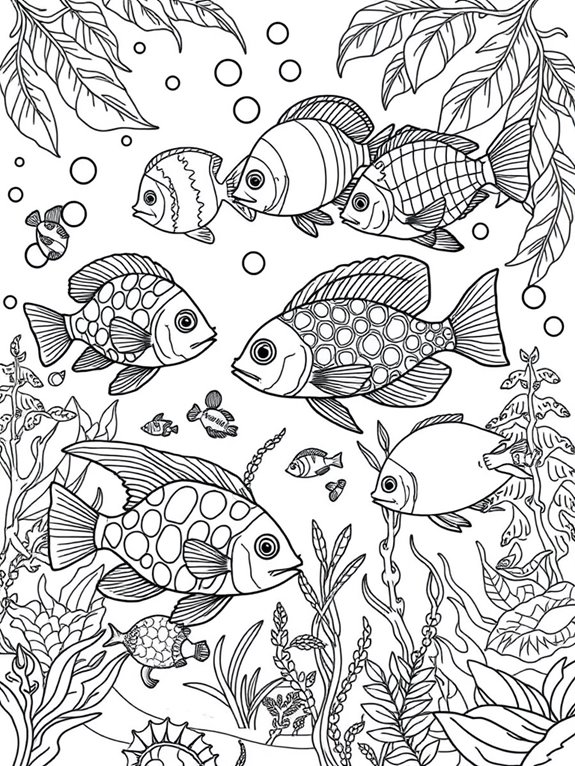 coloring page of fish