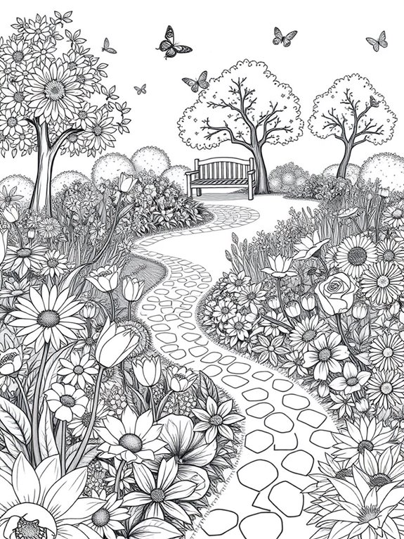 coloring page of flowers