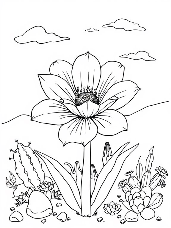 coloring page of flowers