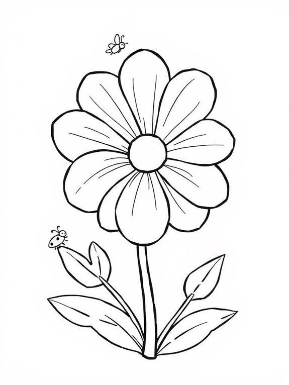 coloring page of flowers