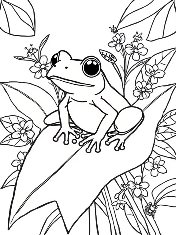 coloring page of frog