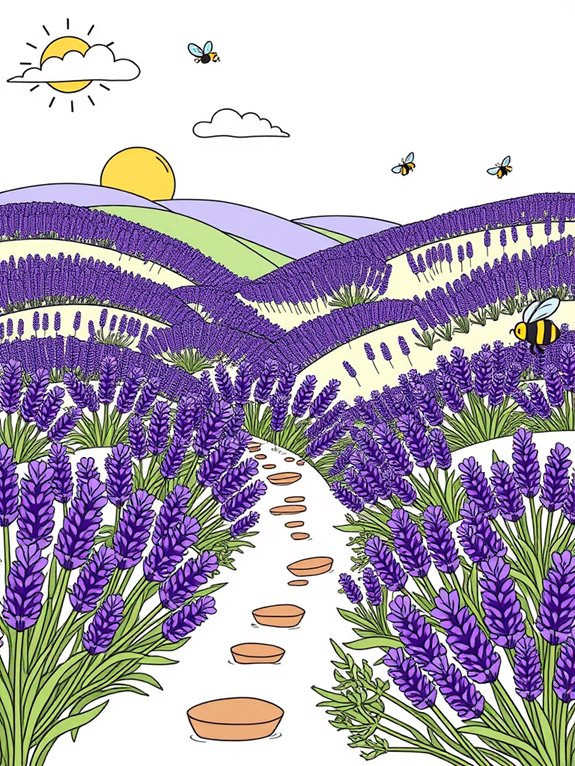 coloring page of lavender