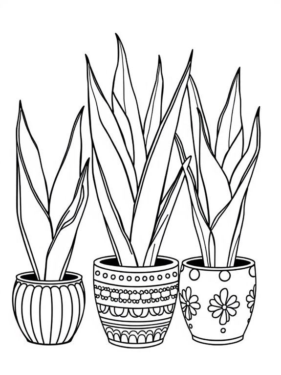 coloring page of plants