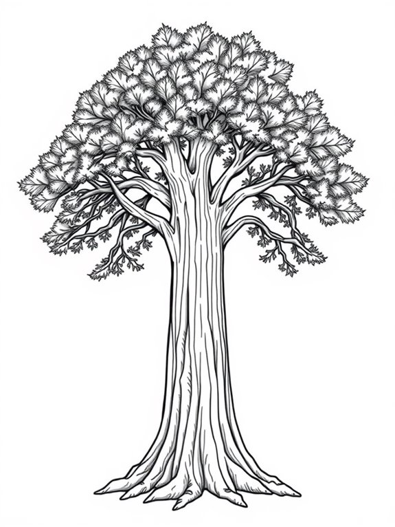 coloring page of redwoods