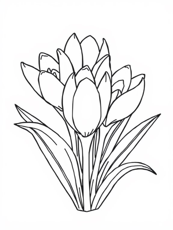 crocus flower coloring page