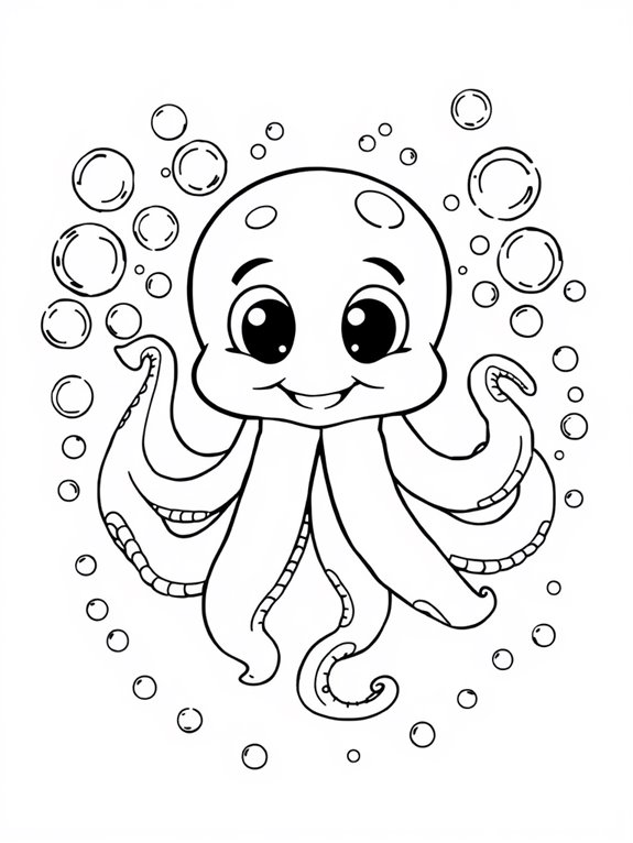 cute baby kraken bubbles