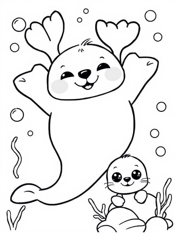 cute baby seals coloring