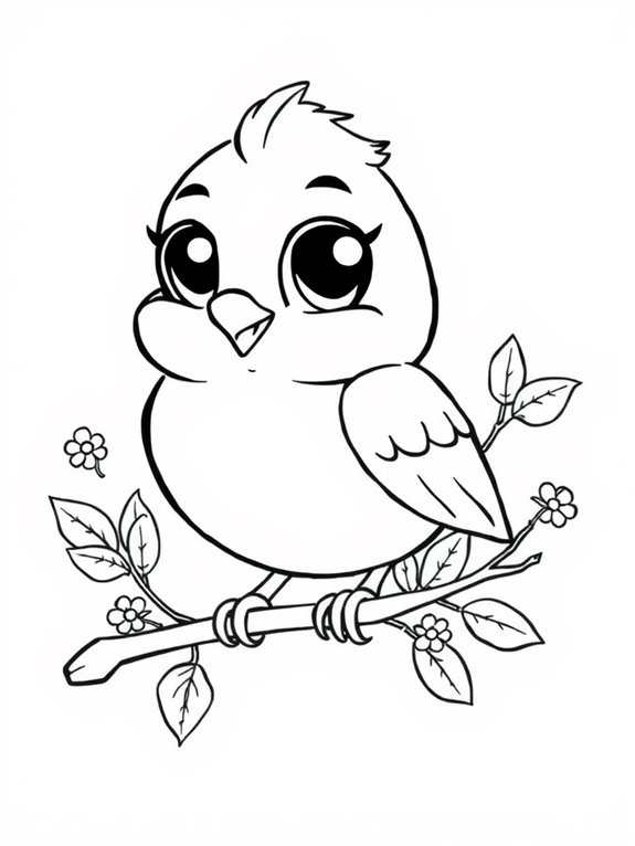 cute cartoon canary illustration