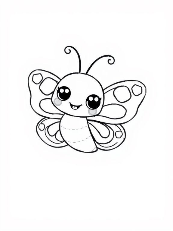 cute cartoon monarch butterfly