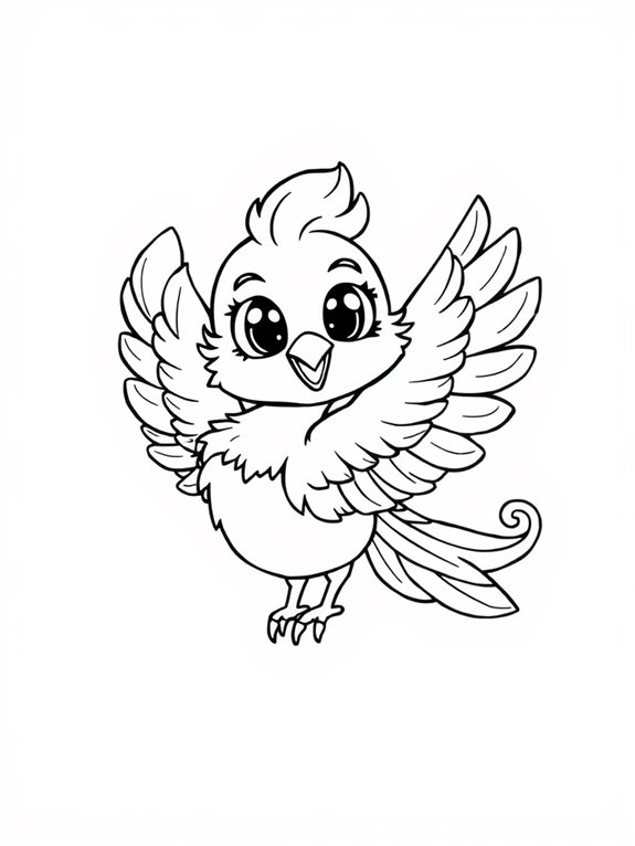 cute chibi phoenix art