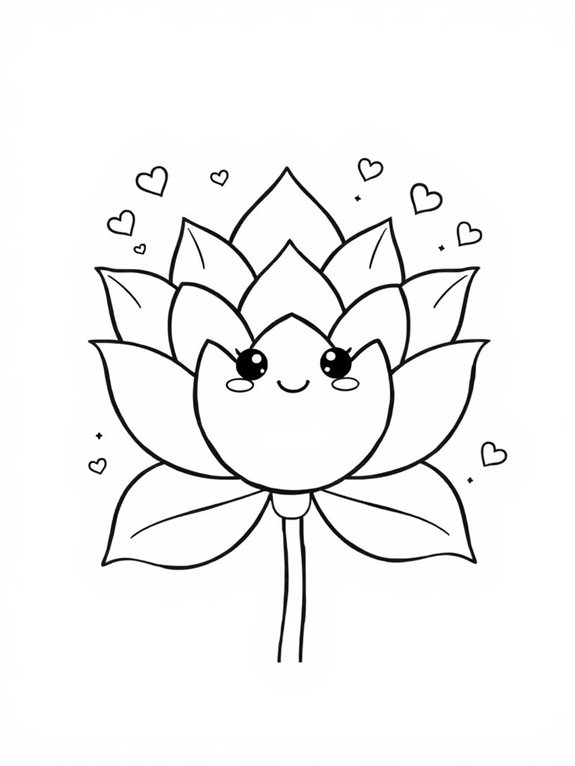 cute lotus flower design