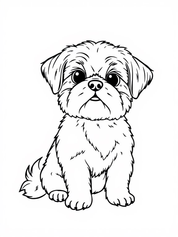 cute shih tzu coloring