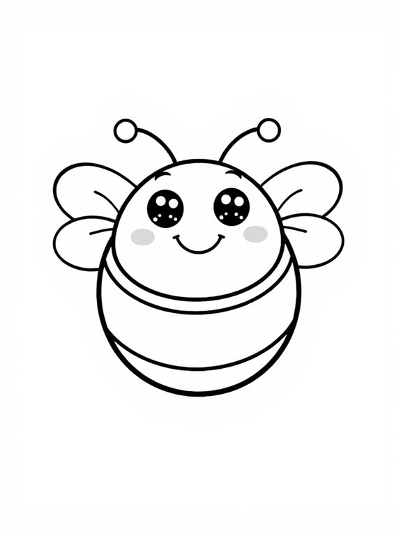 cute simple bumblebee illustration