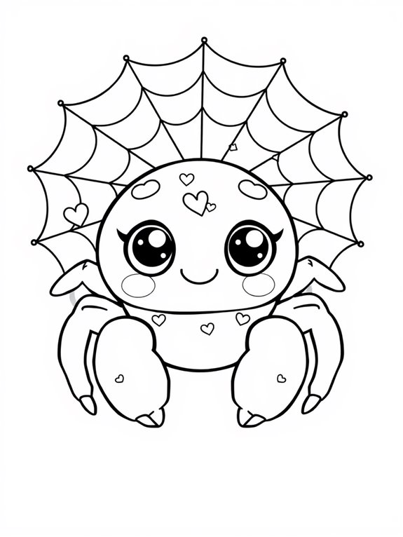 cute spider coloring page