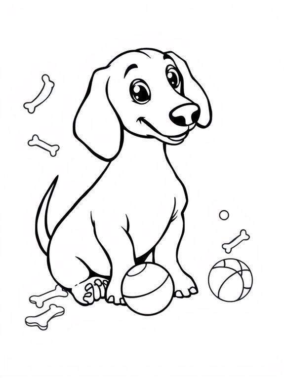 dachshund coloring page design