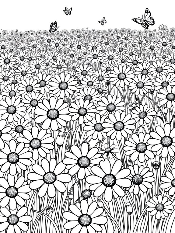 daisies in flower field