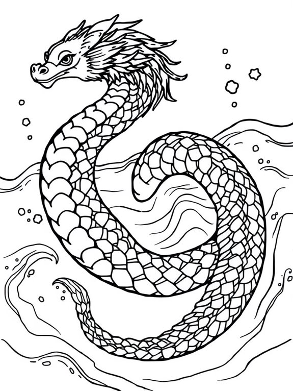 deep sea serpent illustration