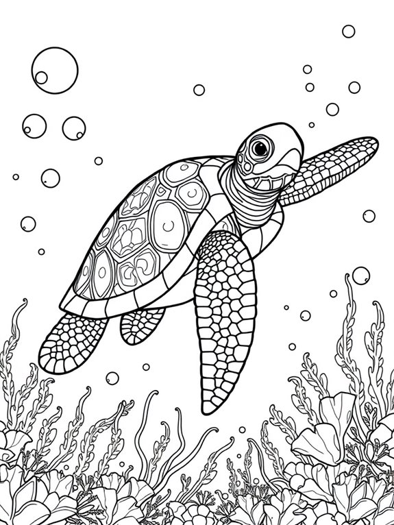 deep sea turtle art