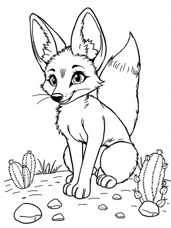 desert fox coloring activity