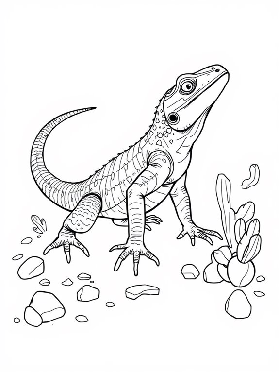 desert lizard coloring activity